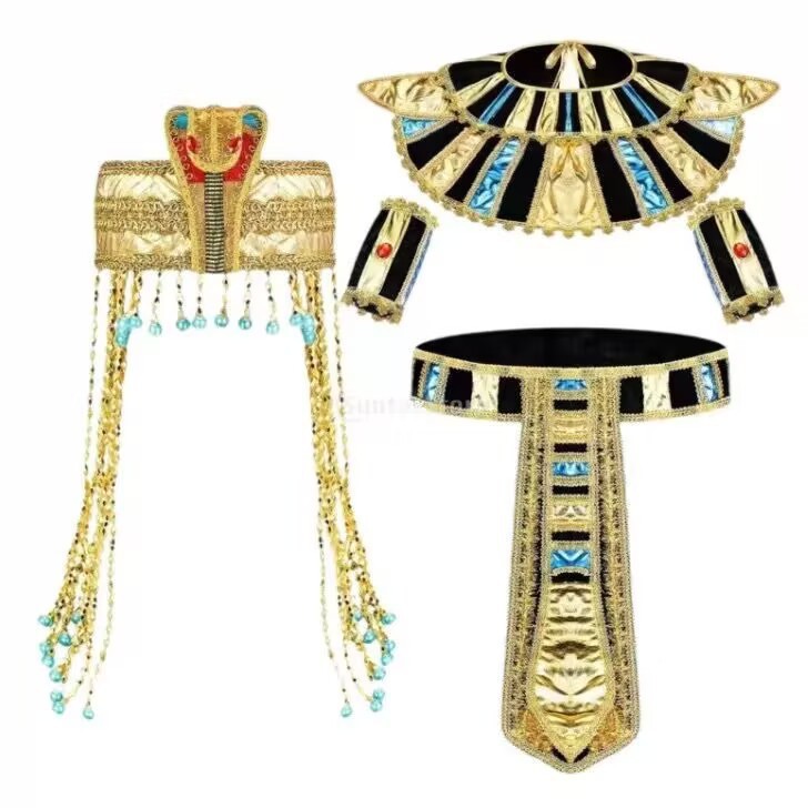 Halloween beaded headbands, Egyptian cobra headwear, women's Egyptian clothing accessories, new golden beaded headbands Application Scenario