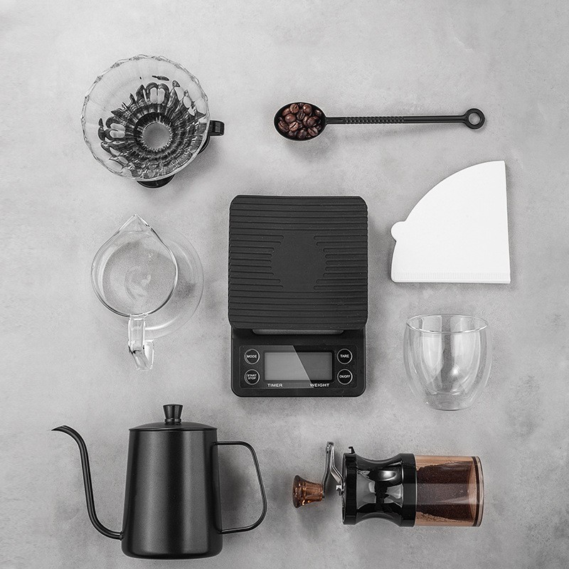 V60 Home-use American minimalist hand-brewed coffee set, coffee glass filter pot, hand-brewed pot filter paper Specification image