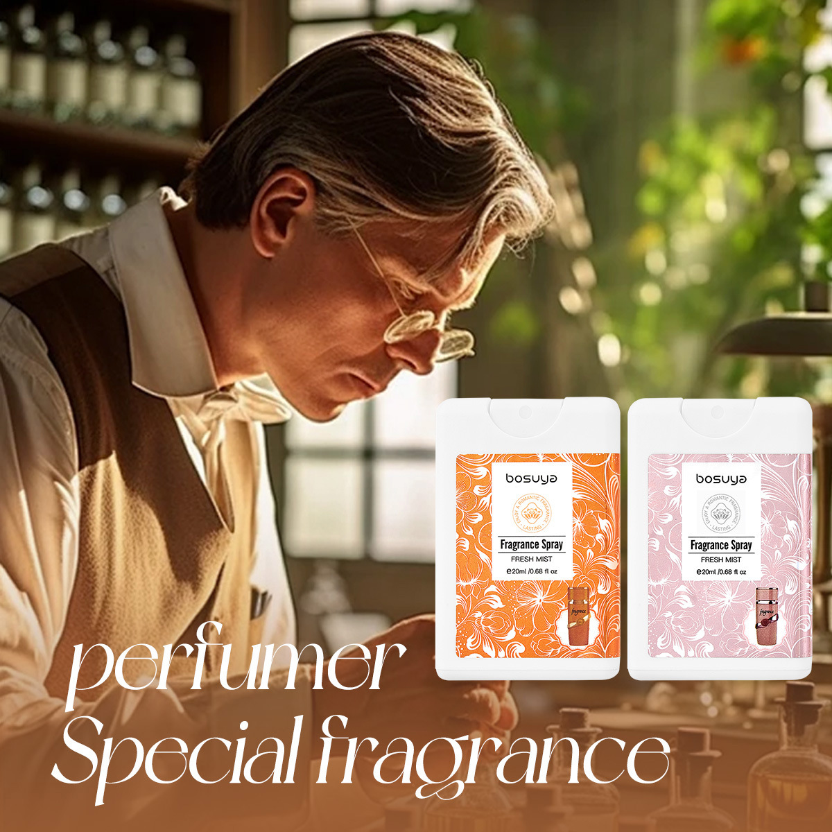 【 Cross-border Exclusive 】Bosuya Portable Pocket Perfume, Long-lasting Fragrance, Niche perfume, Fragrance Spray wholesale Application Scenario