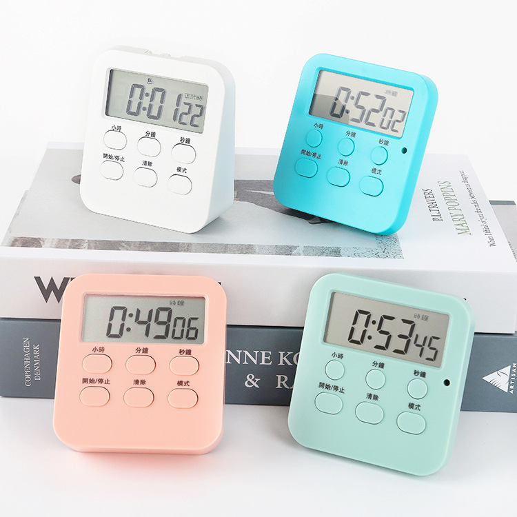Home kitchen baking timer, student self-discipline time manager, clock alarm, simple electronic timer