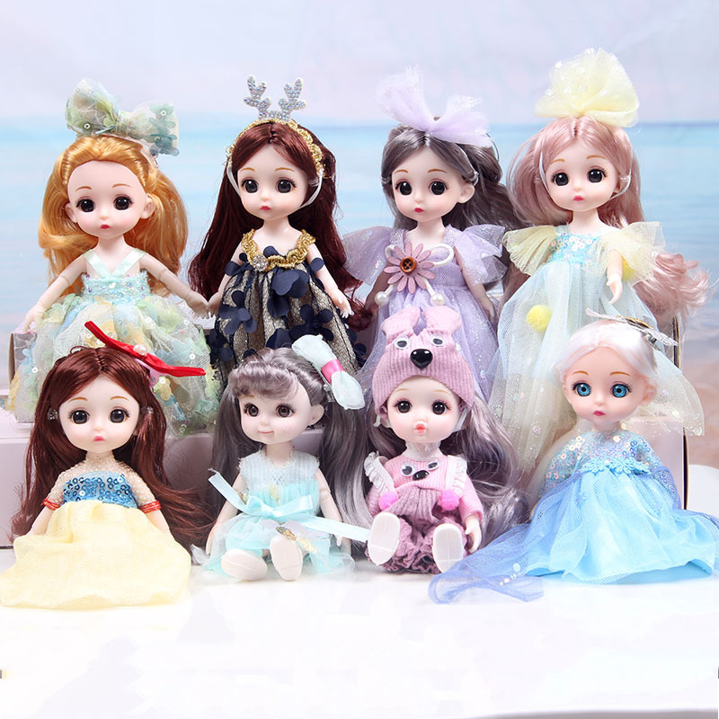 Mini multi-joint Molly Girls' doll, 17 cm, interchangeable Dream Bar new doll toy set details Picture