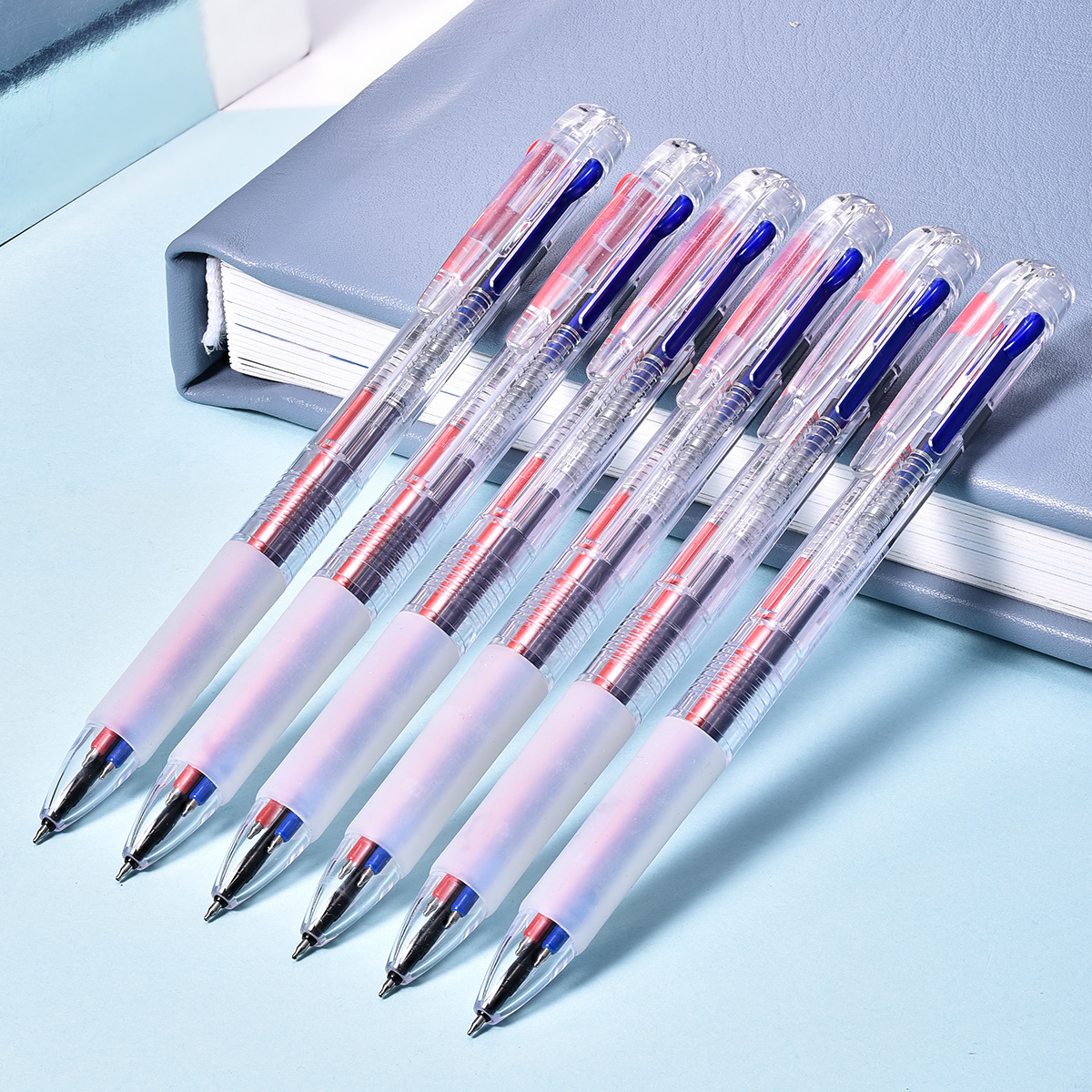 Weiya Hui Three-Color 23810 Gel Pen, multi-color pen, Three-color all-in-one water pen, ST Multi-color Practice pen Specification image
