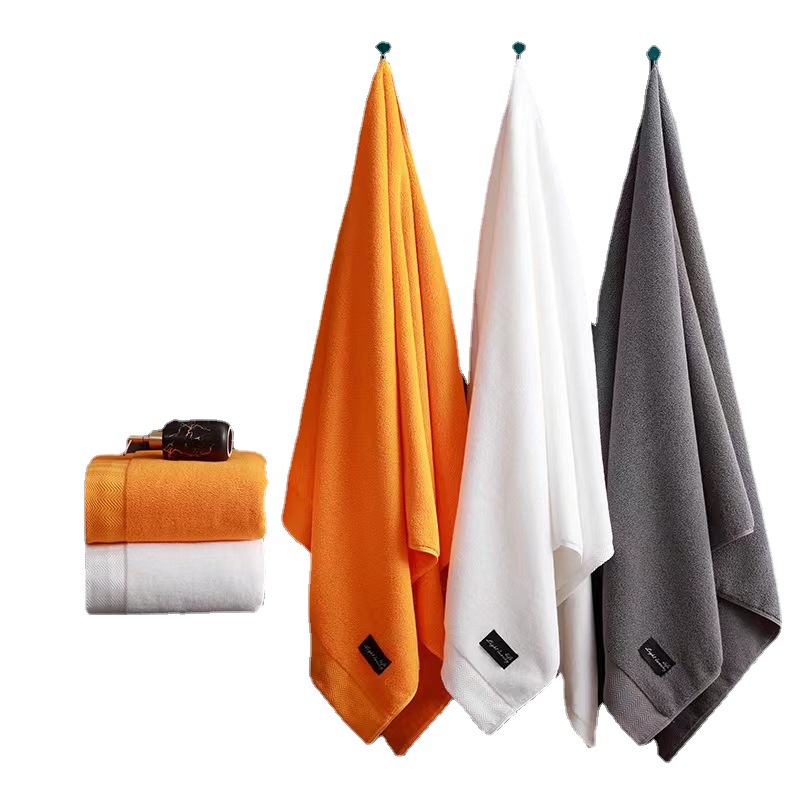 Pure cotton Class A towel, bath towel 80*160cm, 800g, soft, absorbent, company gift, embroidered, absorbent and quick-drying Item Picture