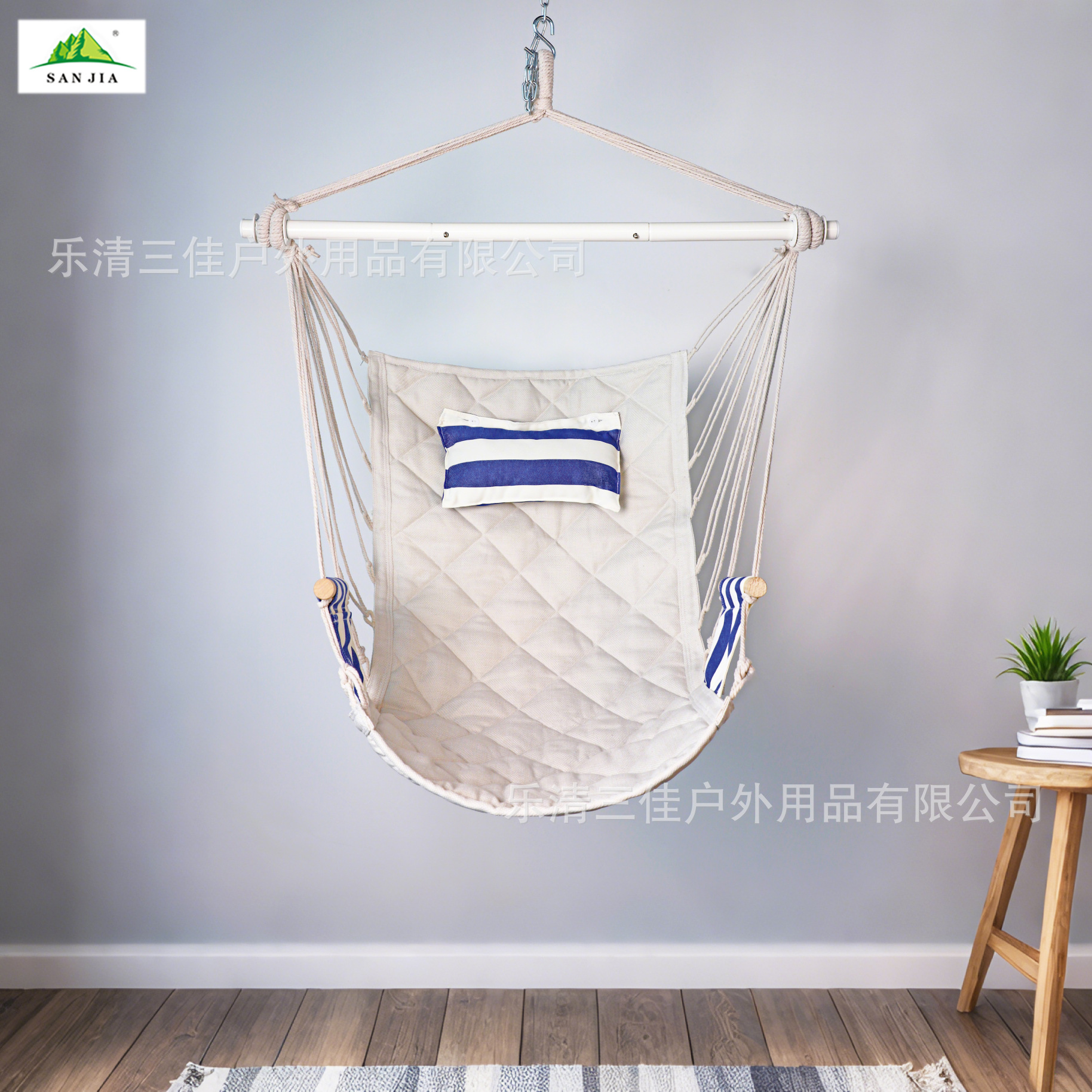 Wholesale of outdoor outdoor Olefin fabric breathable and mold-resistant courtyard swing hammock-hanging chairs Item Picture