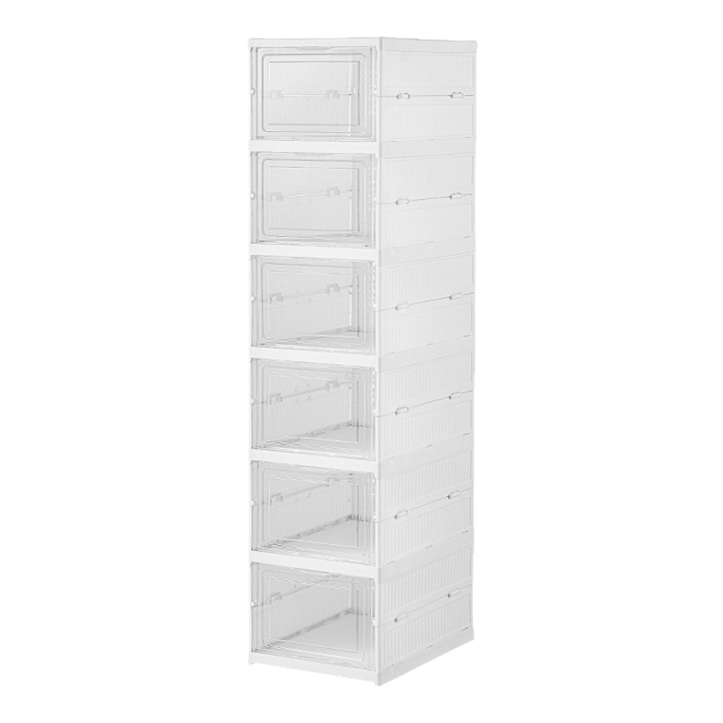 Foldable shoe box, thickened, no-installation shoe rack, multi-layer dust-proof transparent telescopic straight pull storage rack, cross-border temu Item Picture