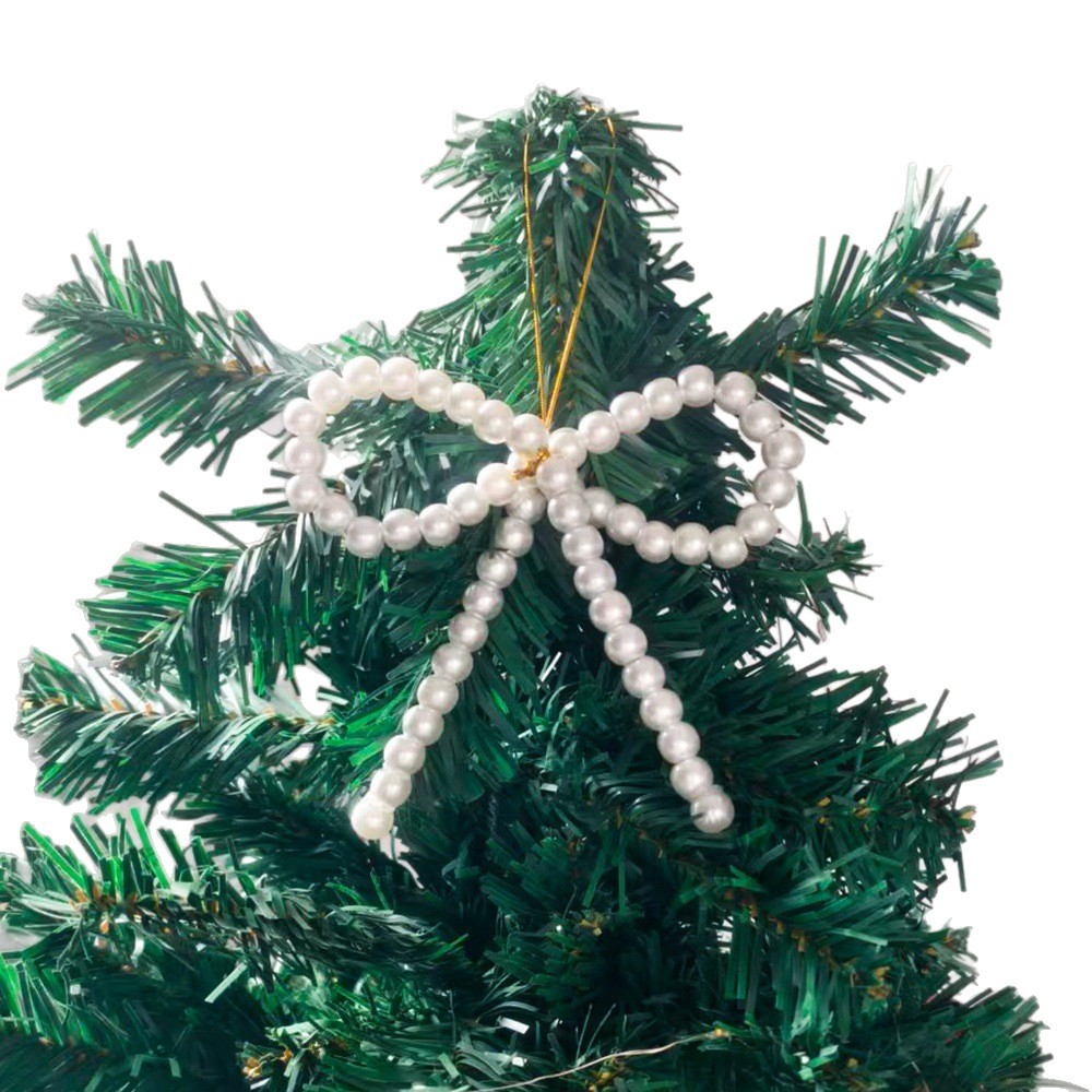 Cross-border Christmas pearl bow pendant, Christmas tree pendant, handmade small pendant, festive atmosphere decoration Item Picture