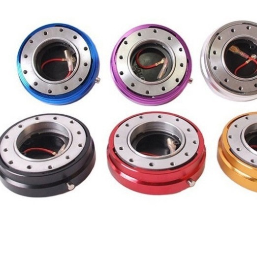 Racing car aluminum alloy steering wheel base quick-release device, thin steering wheel quick-release device connection adapter details Picture