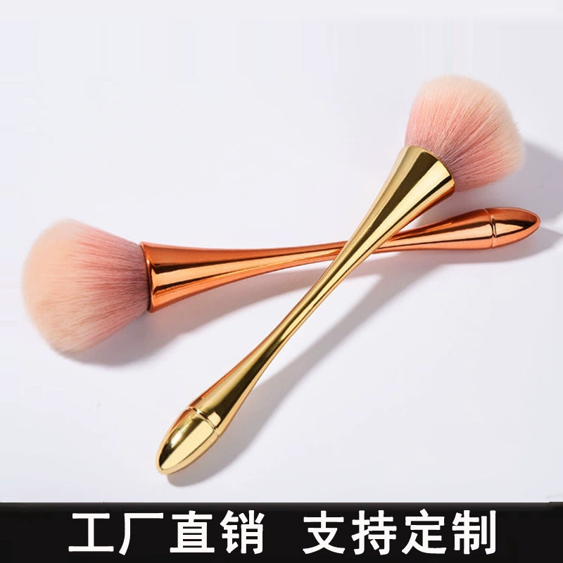 Little Waist makeup brush, large loose brush, soft bristle blush brush, rose gold highball cup makeup brush, beauty tools details Picture