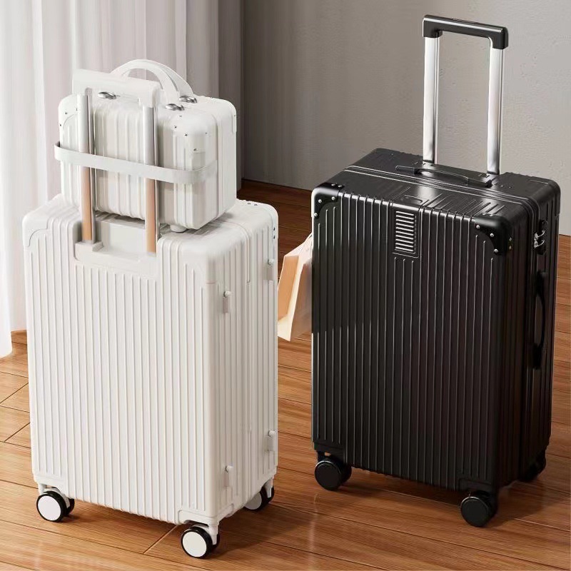 New retro luggage, women's swivel wheel handle case, men's student durable combination case, travel case, large capacity, trendy