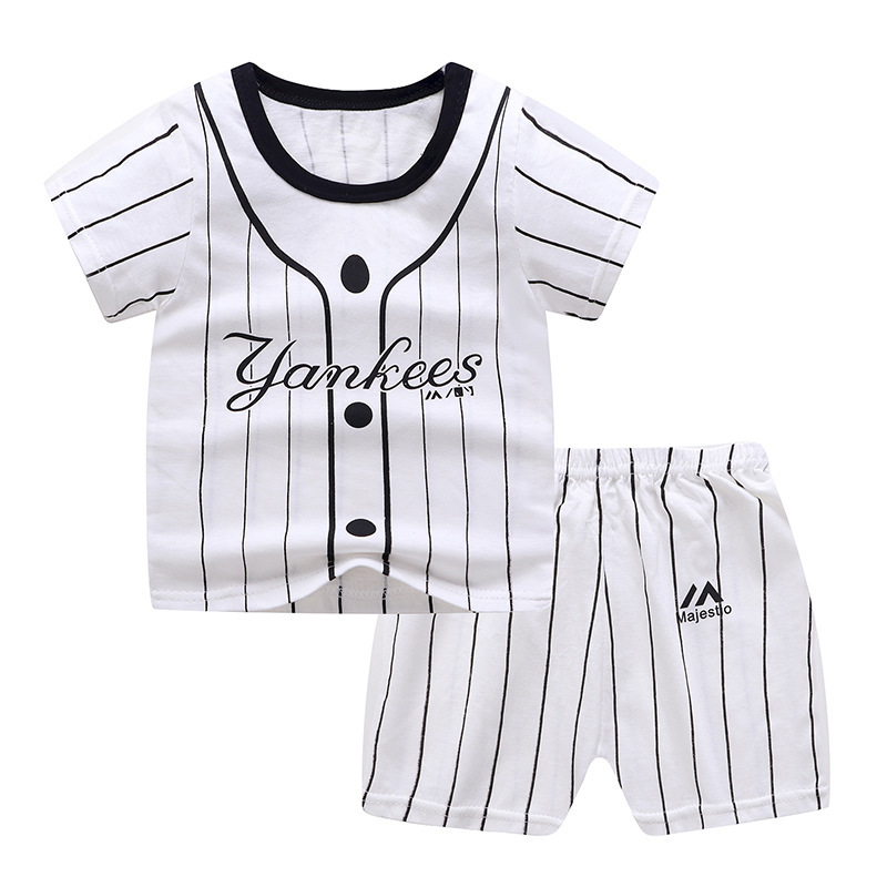 Wholesale of T-shirts for children aged 0-5, summer infants and toddlers, boys and girls, baby cotton short-sleeved shirts and shorts, baby half-sleeved shirts Specification image