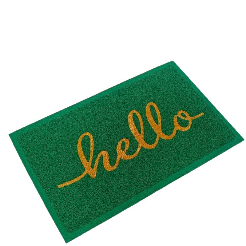 Factory direct sales of silk ring floor MATS: Waterproof, anti-slip, wear-resistant, dirt-resistant and easy to maintain. hello entrance door foyer floor mat Item Picture