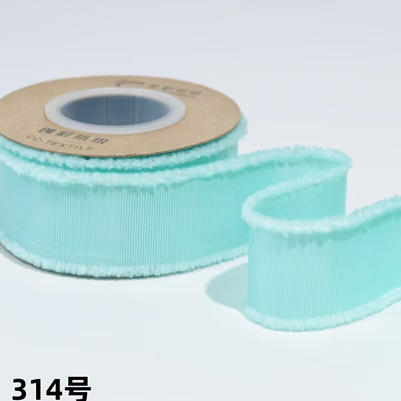 螺纹须边带厂家直销50码每卷服装玩具辅料手工蝴蝶结礼品包装丝带细节图