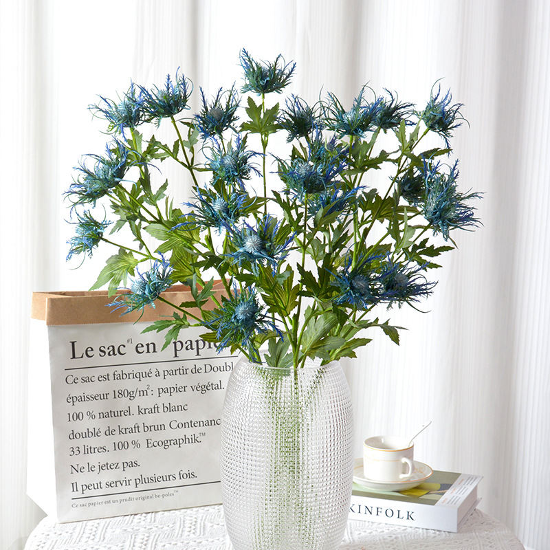 仿真花DIY发饰配件/假花/5朵塑膠花/仿真花/假花批发产品图