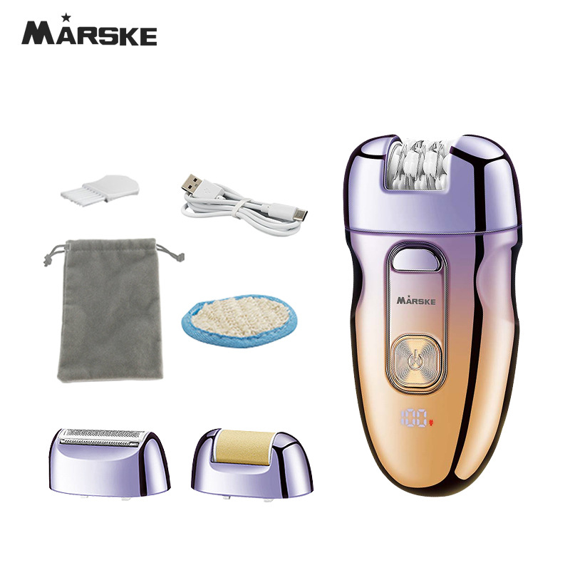 MARSKE MS-6311 cross border nuevo 3 en 1 mujer eléctrica depiladora portátil afeitador de pelo multifunction extractor de pelo hogar amolador de pies Item Picture
