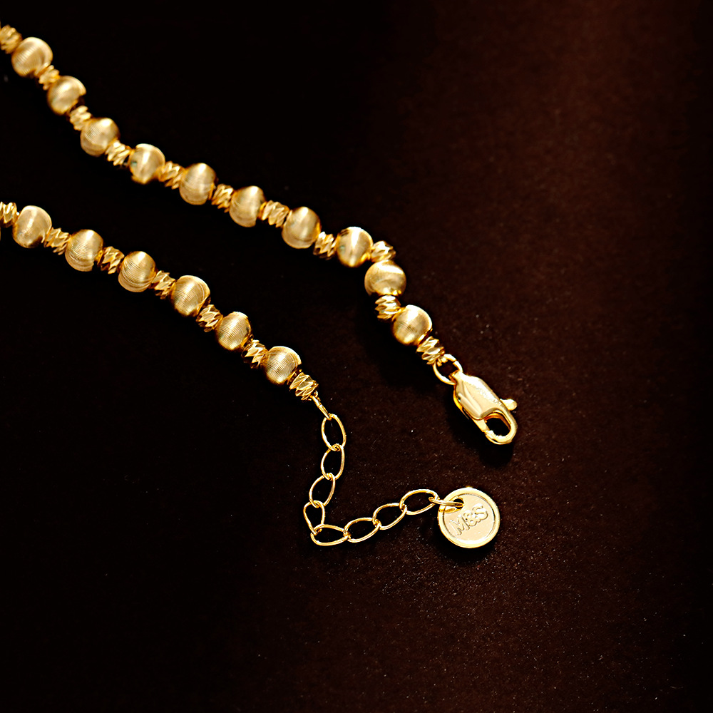 Hyacinth gold brazalete con cuentas cepilladas para mujeres de alto nivel de lujo ligero nichos de lujo exquisita cadena de mano 2025 nuevo gran look para la mano Application Scenario