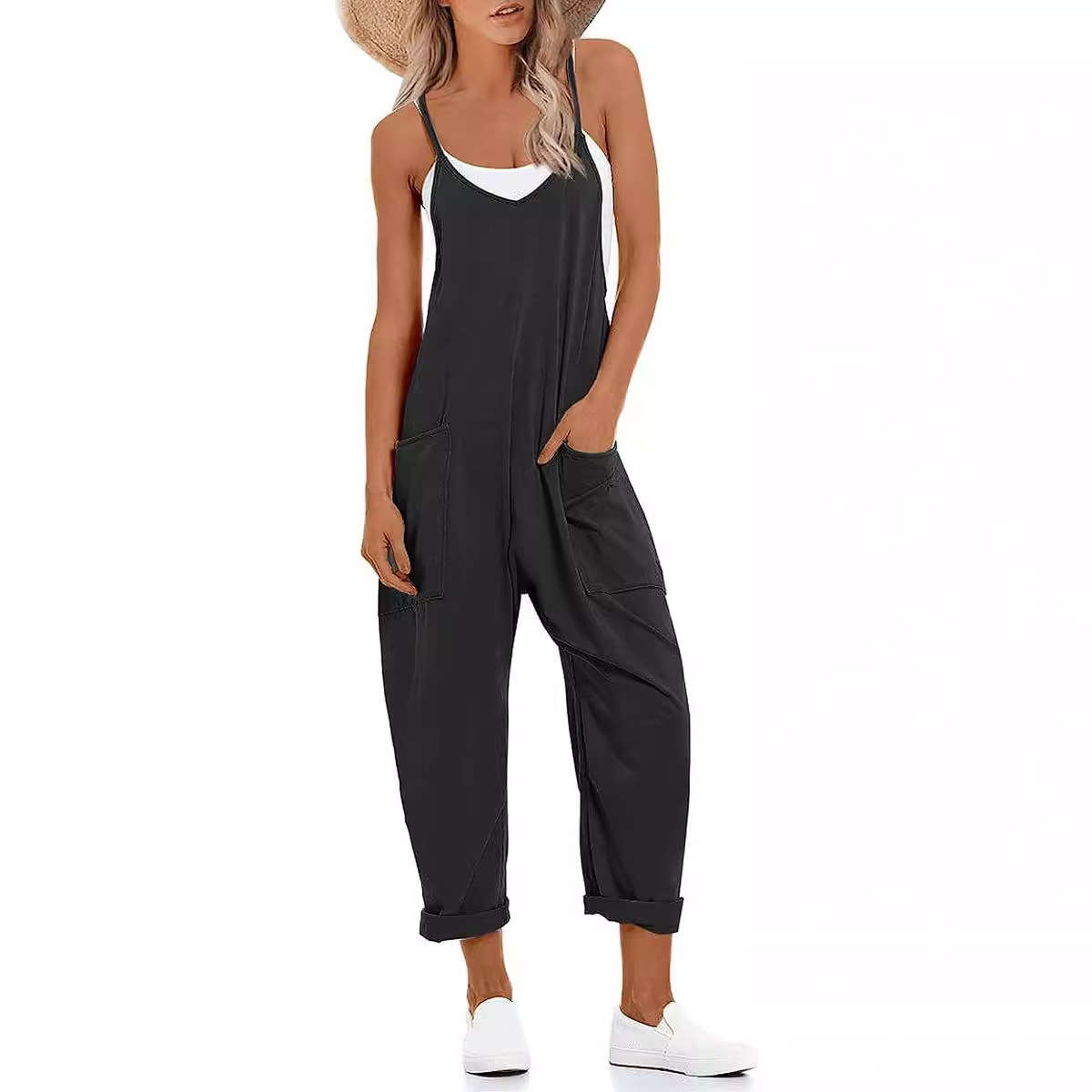 Amazon's best-selling jumpsuits for Summer 2023: Large pocket overalls and loose jumpsuits for women in Europe and America, cross-border details Picture