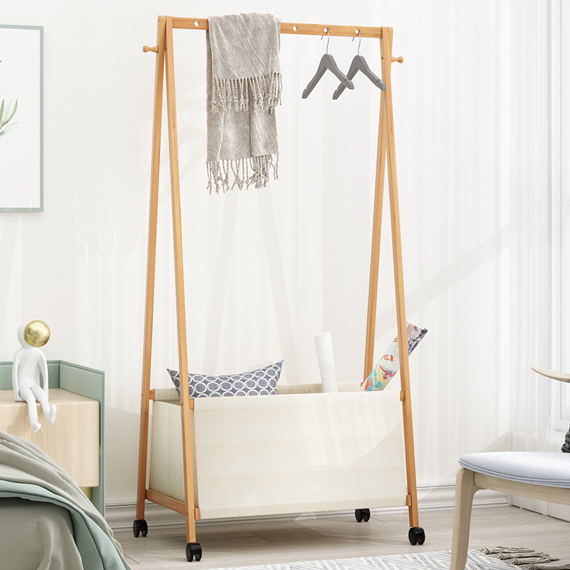 简易衣架落地布艺衣帽架卧室网红家用挂衣服架子挂包架收纳置物架详情图4