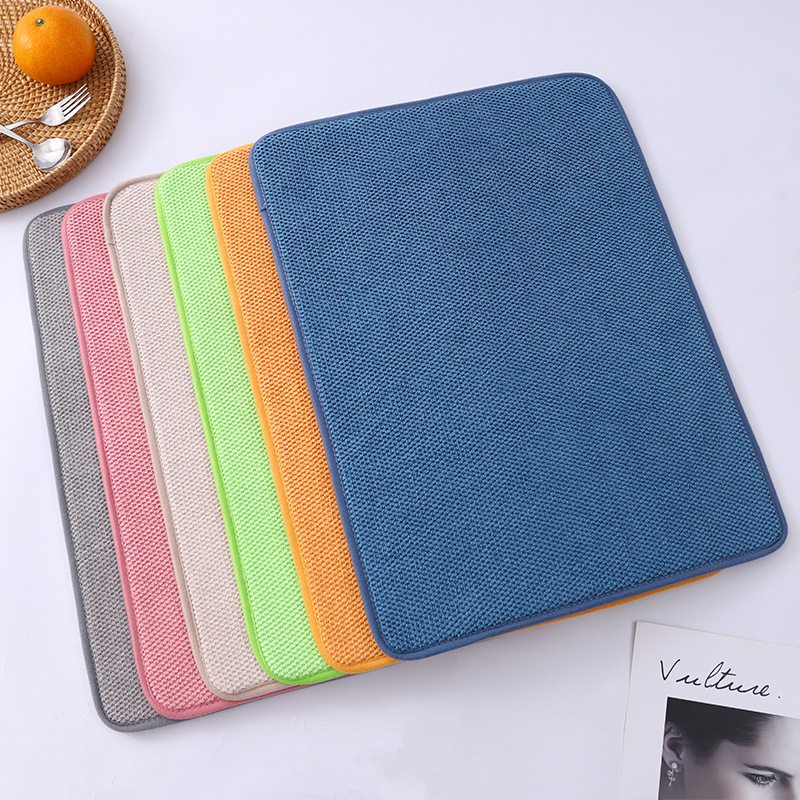 跨境超细纤维吸水速干餐垫家用厨具沥水干燥垫锅碗杯蝶干物垫杯垫