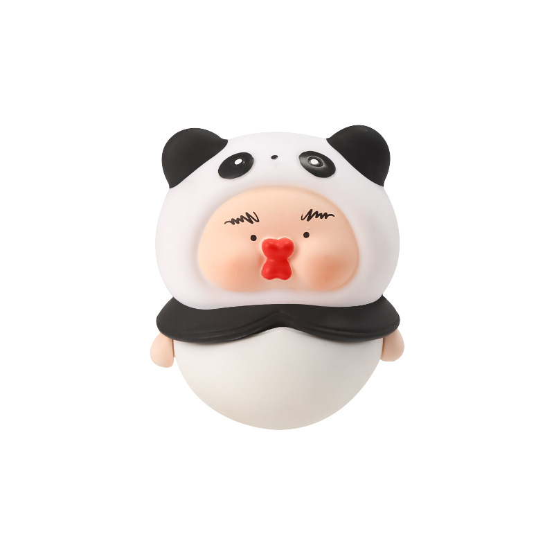 Wholesale of creative design Bobo untoppleable dolls, cute and fun desktop resin ornaments, entertainment and stress-relieving small toys Item Picture