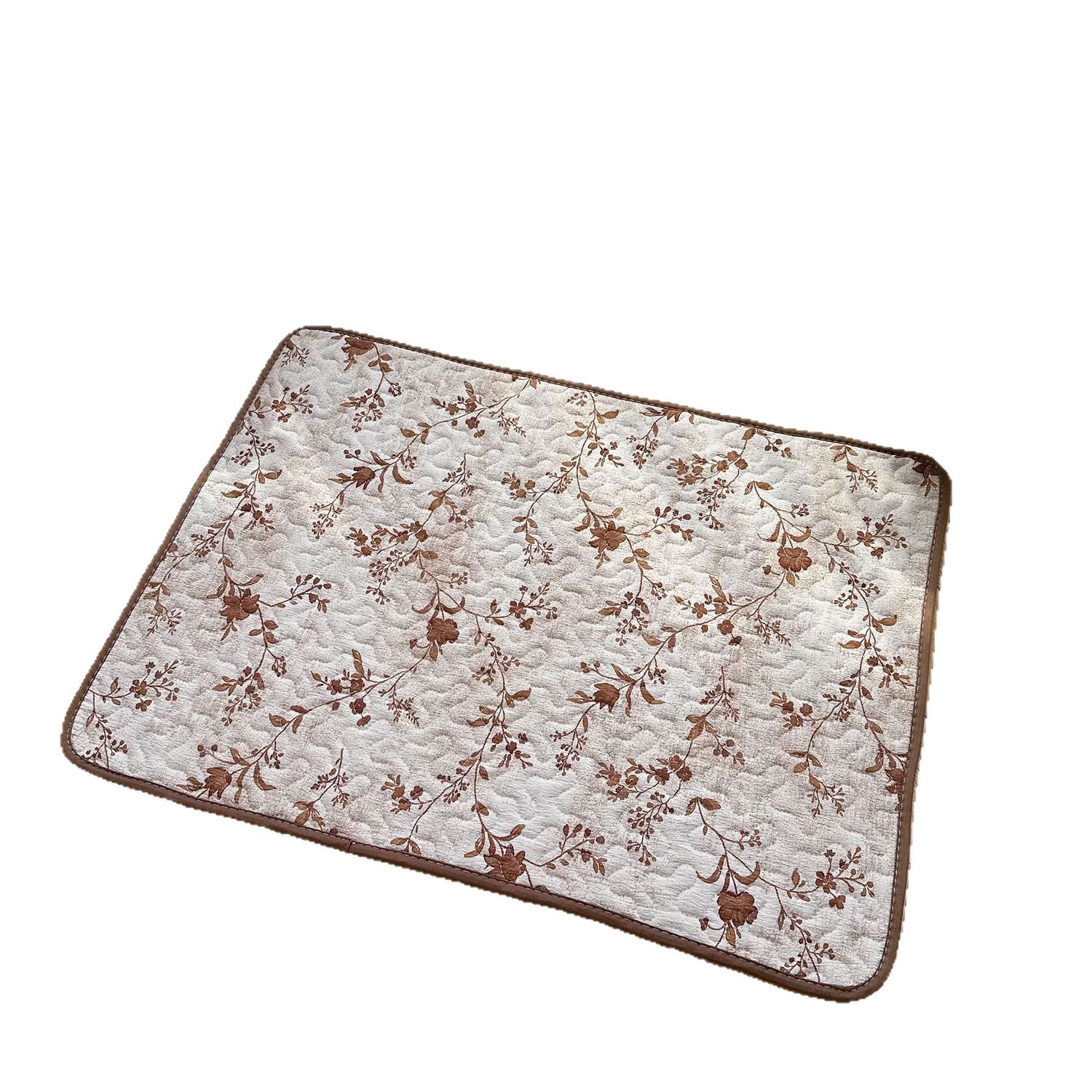 New patterned quilted cotton floor MATS, thickened foot MATS, multi-functional anti-slip MATS, machine washable pet MATS, fabric MATS Item Picture