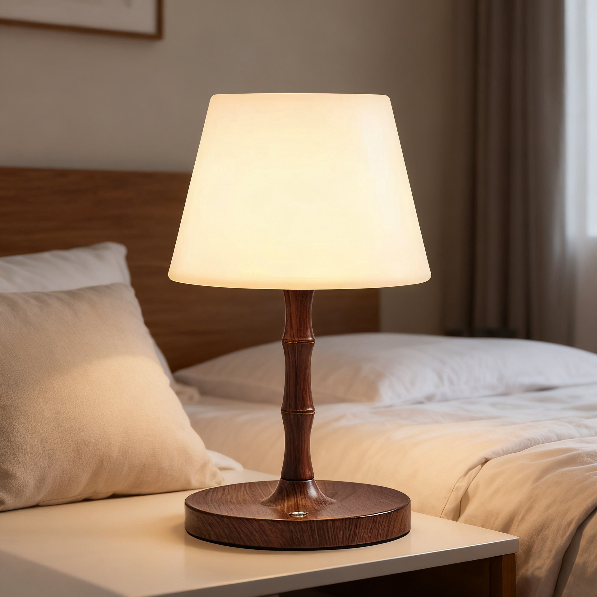 Black desk lamp, study desk, plastic desk lamp, eye-protecting desk, home office desk details Picture
