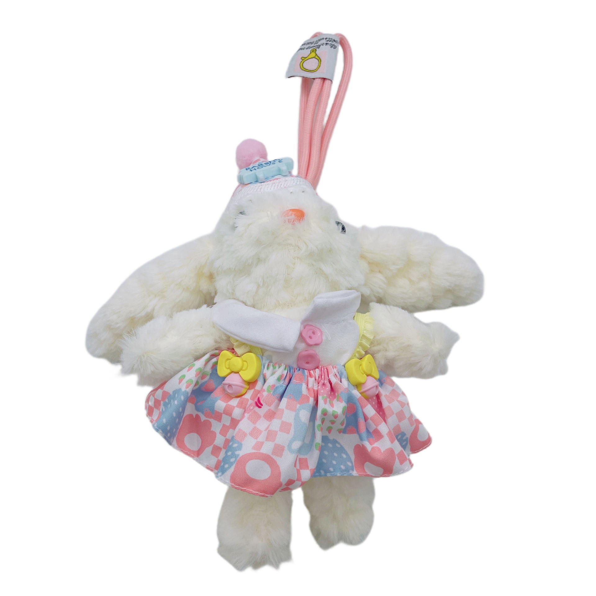 Cartoon dress-up little rabbit plush toy pendant, popular keychain, cute and girlish ins-style schoolbag pendant Item Picture