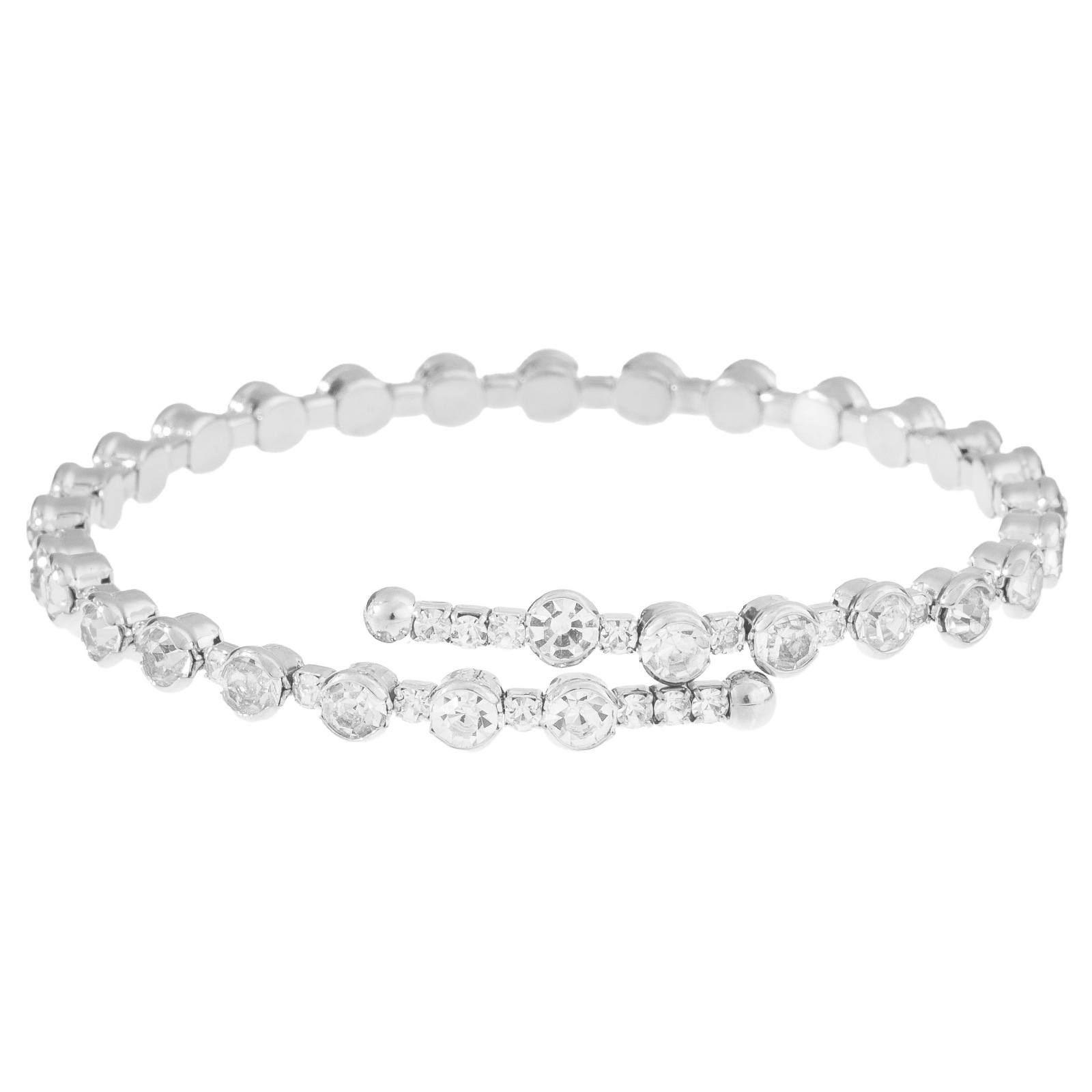 Simple single-layer gold coin claw chain, cross-border bestseller, elastic open water diamond bracelet, women's fashionable and high-end, daily versatile jewelry wholesale Item Picture