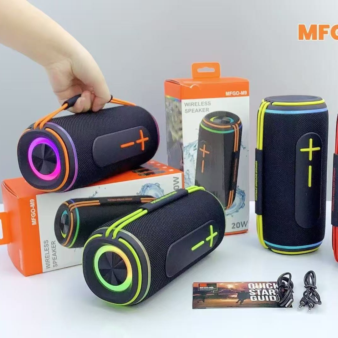 新款M9重低音无线蓝牙音箱TWS互联立体声大功率双喇叭低音炮音响