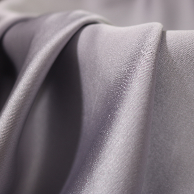 现货供应仿醋酸缎面色丁面料连衣裙礼服小衫时装布料裙子细节图