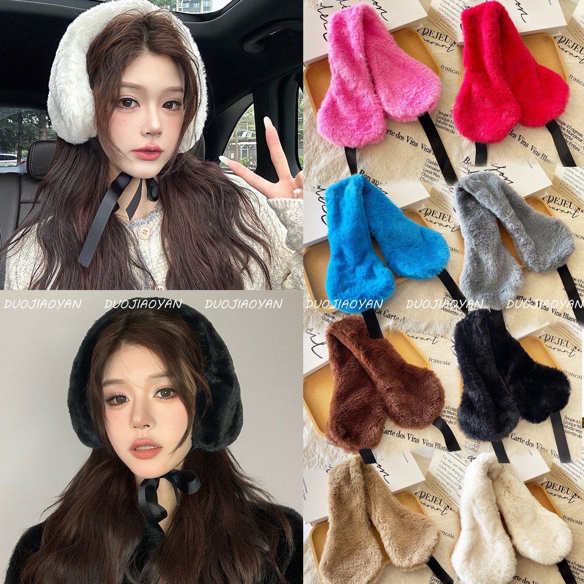 The new autumn and winter trendy leopard-print plush headband for women is a fashionable short plush headband that can keep you warm and protect you from the cold. It also serves as a scarf and ear cups full figure