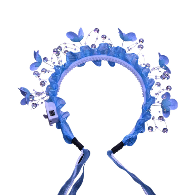 The new butterfly pearl hair band for spring and summer is a girlish forest-style hair band with a strong atmosphere and is specially designed for taking photos Item Picture