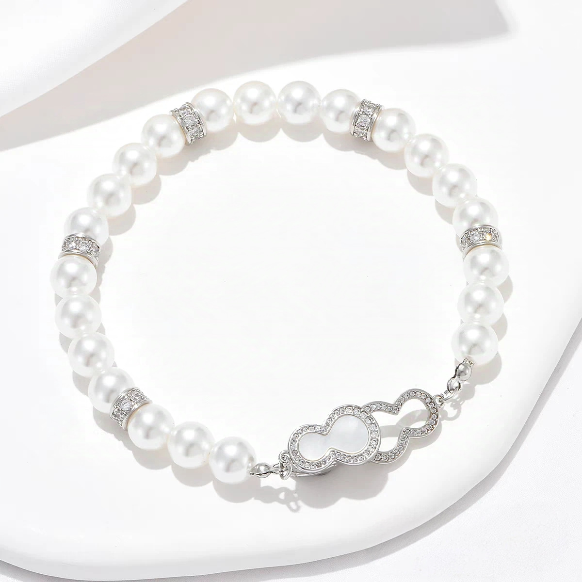 Pearl necklace buckle, gourd clip buckle, spring elastic press buckle, handcrafted end buckle, sweater chain diy accessories