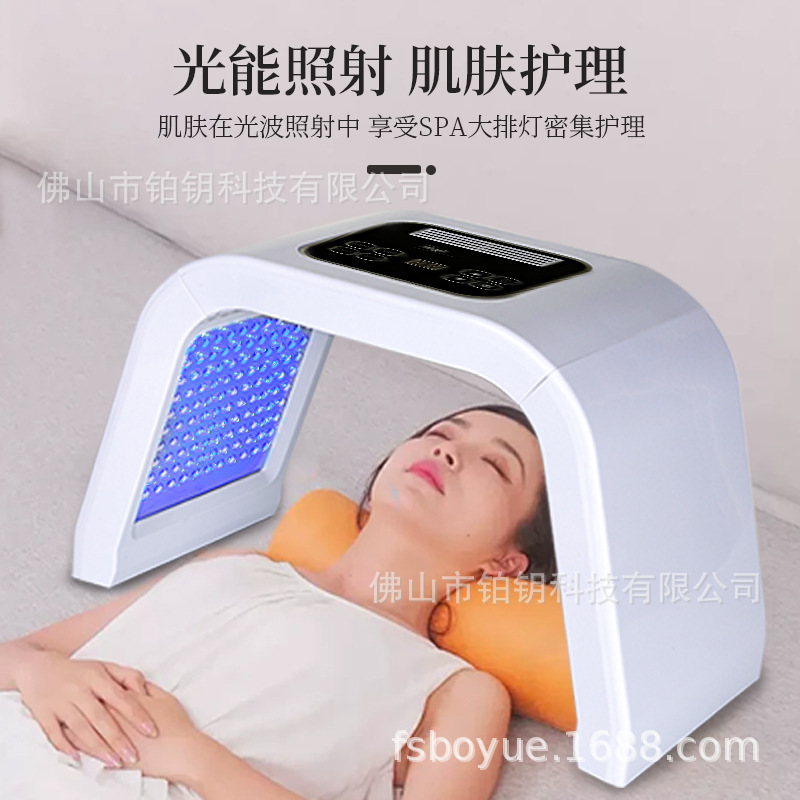 ماكينة تجميل تعمل بمقياس التجميل الطيف بالدايود المبتعث للضوء (PDT الملون بالألوان مع ضوء البدر، بشرة البدر Specification image