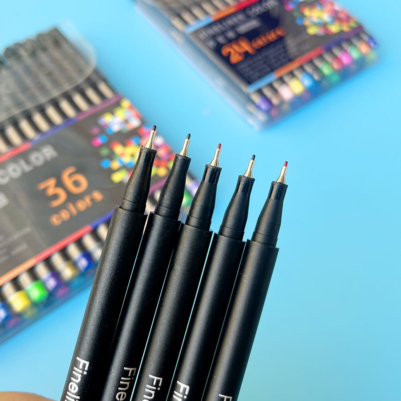 Wholesale of colored outlining pens, needle pens, water-based outline pens, drawing brushes, journal pens, art supplies, painting pen sets Specification drawing