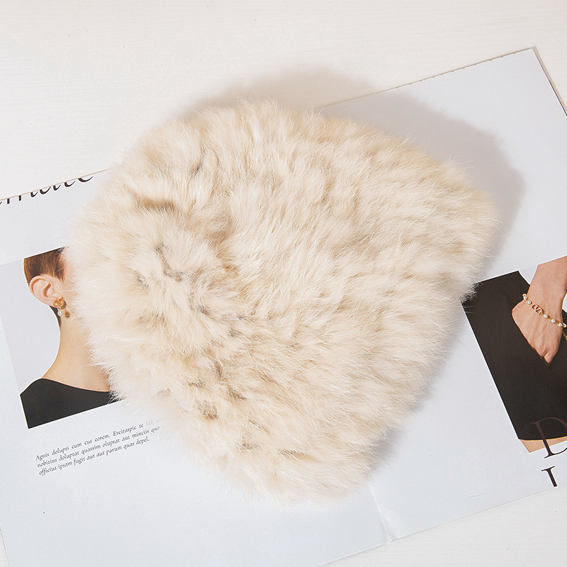 New rabbit fur hat for women to keep warm in autumn and winter, Mongolian hat to make the face look small, versatile and ear-protecting, Northeast plush basin hat Application Scenario