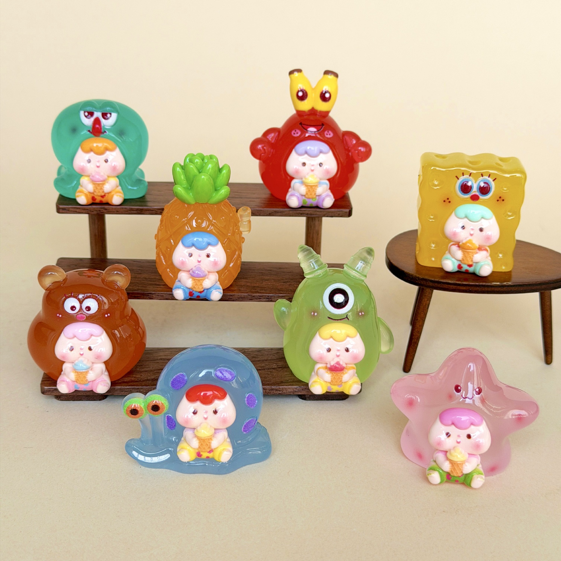 抱心熊/变脸/娃娃衣/遛娃包透明盲盒包/家居装饰品产品图