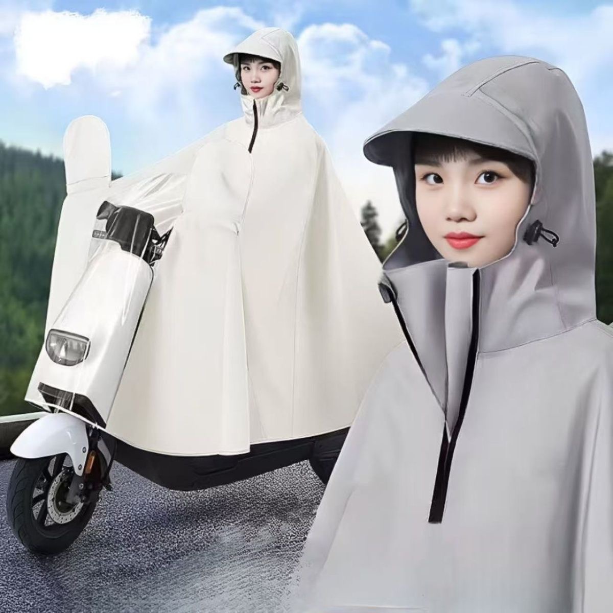 雨衣电动车骑手专用全身一体式加厚防暴雨男女加大成人电瓶车雨披