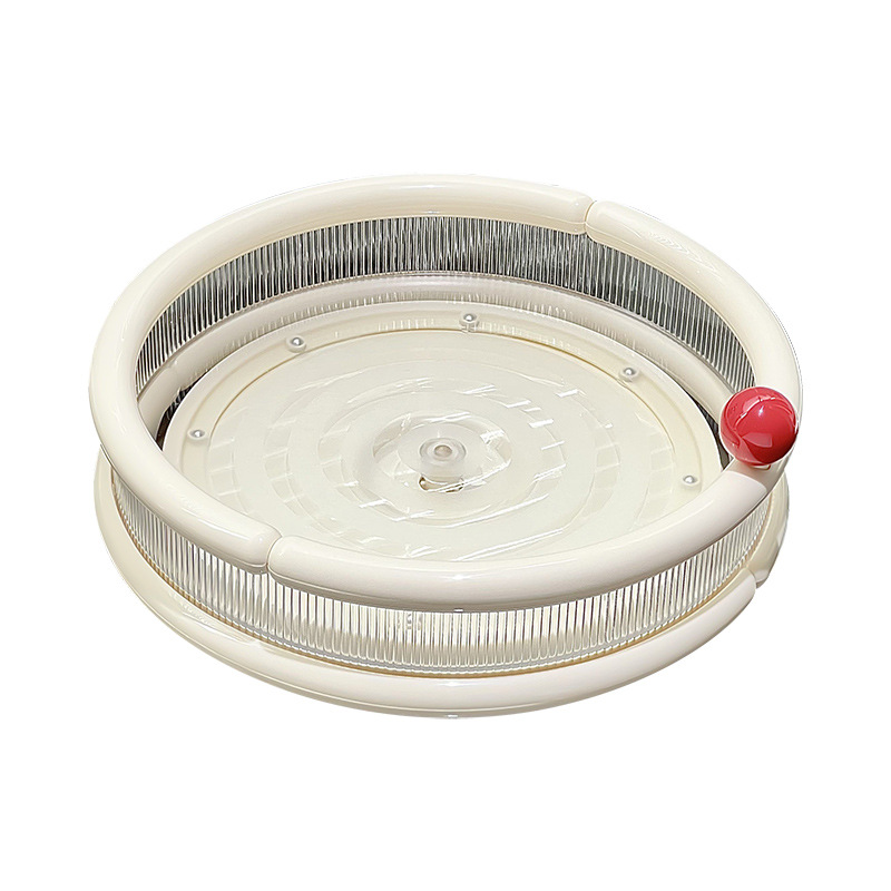 Rotating cosmetics storage box, table skin care product tray, shelf, lipstick, perfume, lotion, dressing table storage plate Item Picture