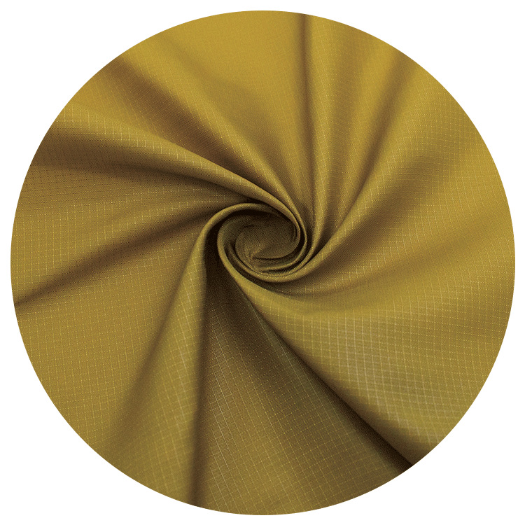 40D油光尼龙格帽子手袋格子布料运动休闲外套尼龙面料