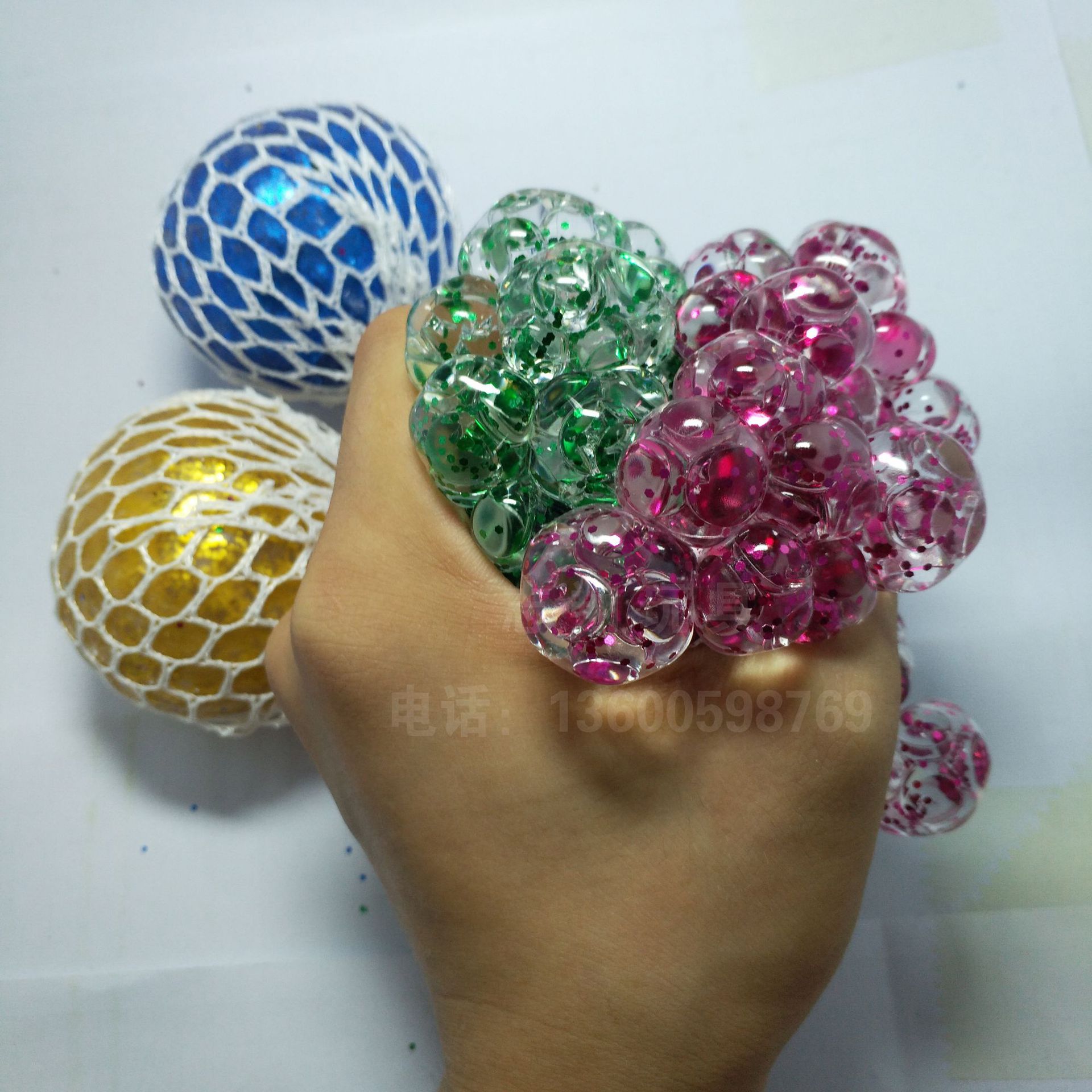 6.0 Colored pearl Grape balls, medium-sized gold powder covered release balls, new and unique children's toys, direct sales from the manufacturer details Picture