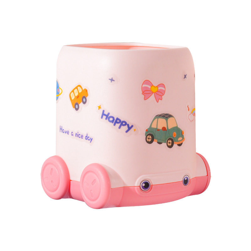 Creative cartoon car pen holder, cute and good-looking, student desktop stationery, multi-functional large-capacity storage bucket Item Picture