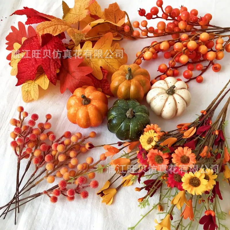 万圣节小南瓜摆件假大南瓜模型装饰五谷丰收摄影美食烘培拍照道具