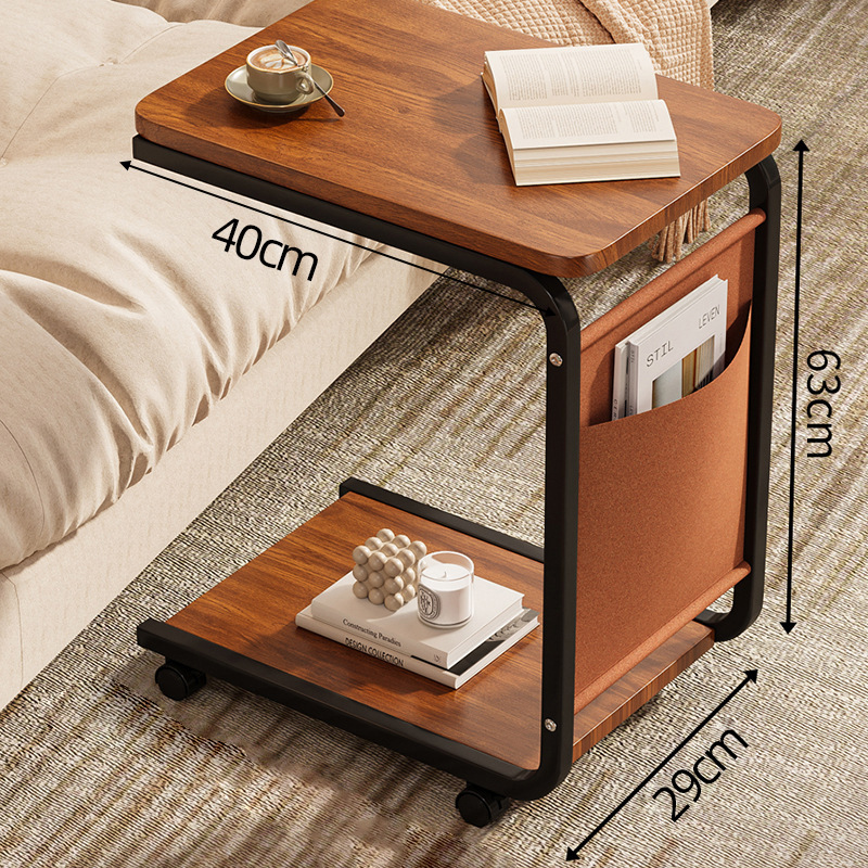 The new side table, movable trolley, sofa side cabinet, simple and modern living room coffee table, storage rack and mini bedside table