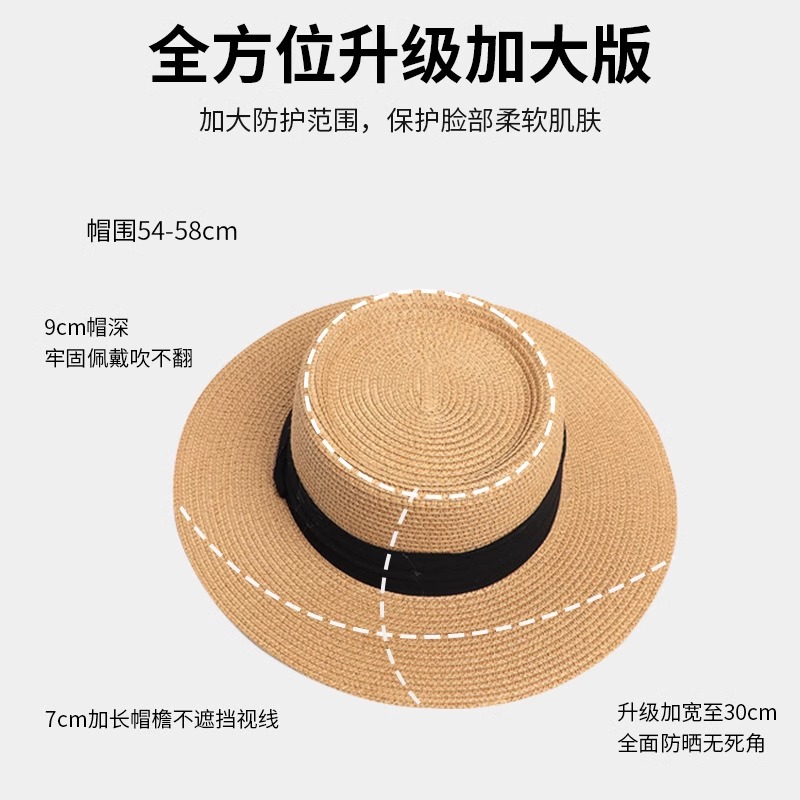 Fashionable and versatile beach straw hats, wheat straw sun hats, baseball caps, straw hats Application Scenario