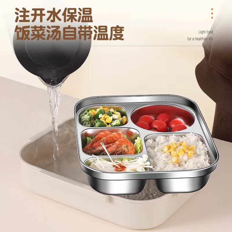 Food-grade oversized lunch box, microwave-safe 316 stainless steel lunch box for work, student insulated and sealed box Application Scenario