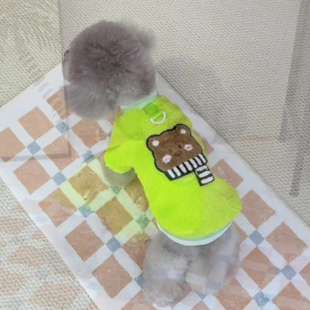New cartoon printed pet clothing, fleece two-legged hoodie, autumn and winter pullover pet 25 scarf, bear fleece jacket New cartoon printed pet clothing, fleece two-legged hoodie, autumn and winter pullover pet 25 scarf, bear fleece jacket