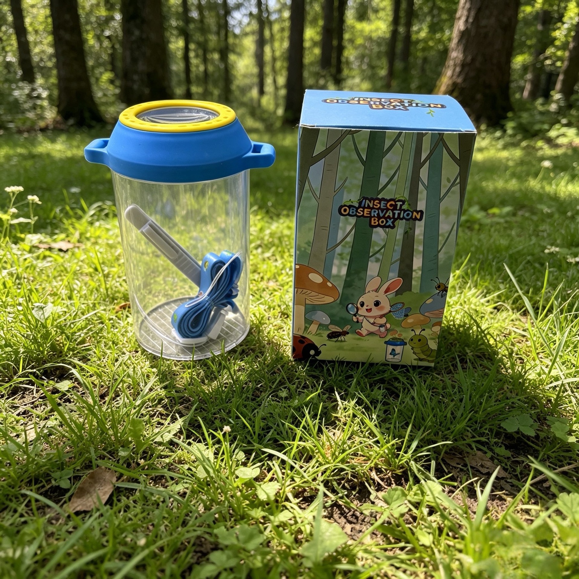 Outdoor children's insect observation box, capture enlightenment toys, cross-border storage box set, observation jar fishing net set Item Picture
