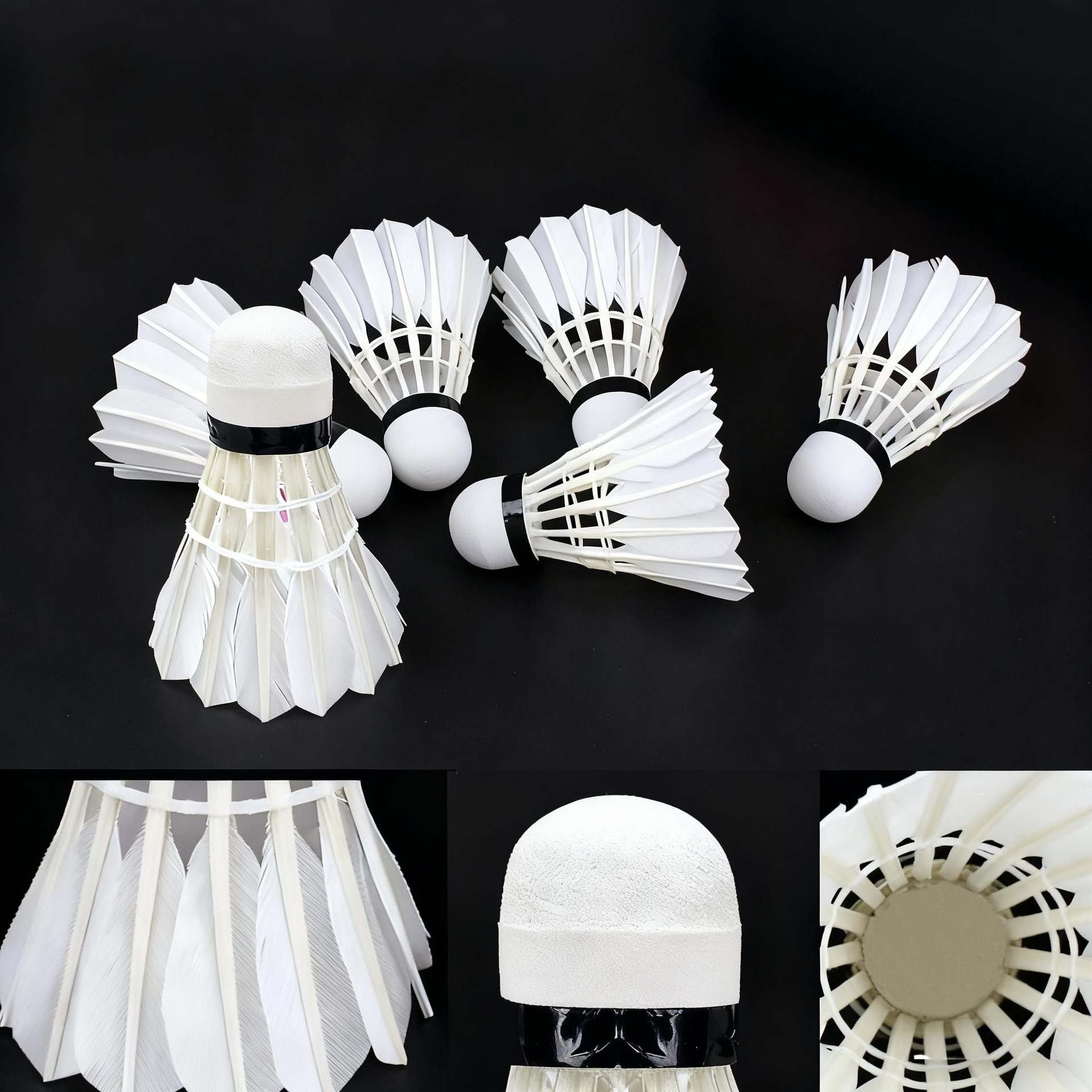 Three buckets of durable badminton balls for beginners, plastic badminton balls for indoor and outdoor badminton training details Picture