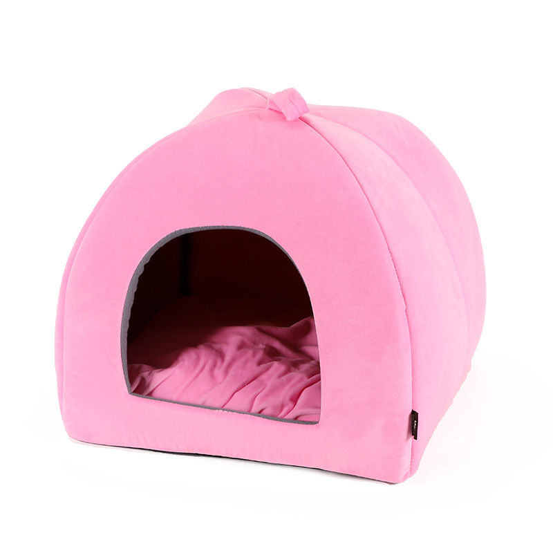 Single-layer yurt pet cat bed, scratch-resistant and wear-resistant Dutch fleece cat and dog small house, pet sleeping windproof cage wholesale Item Picture