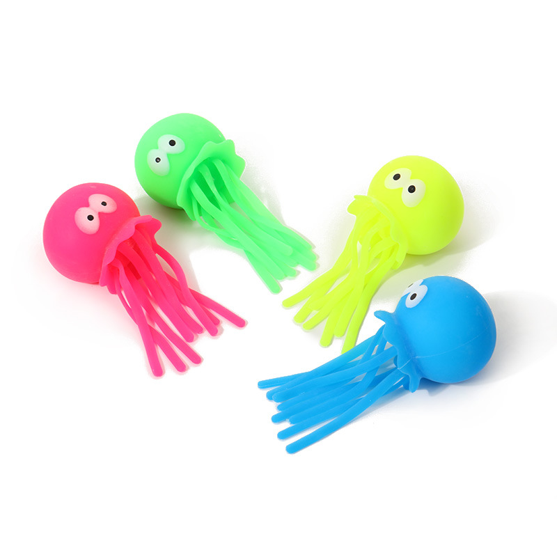 Factory direct sales of jellyfish TPR soft rubber flour toys for stress relief and release, cross-border wholesale of stress-relieving pinch toys